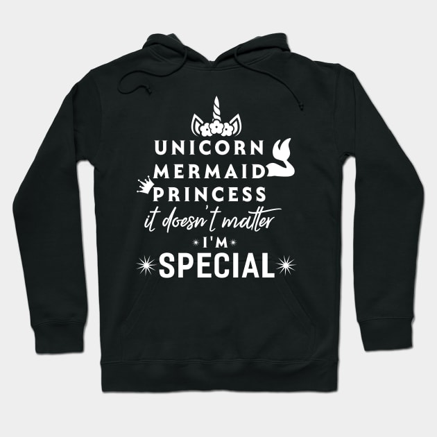 Unicorn Mermaid Princess Hoodie by Dojaja